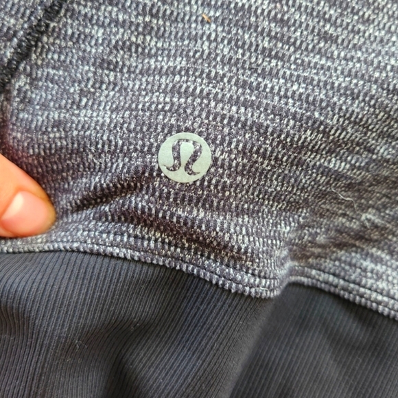 Lululemon Runderful 1/2 Zip Long Sleeve Pullover  Mini Check fitted Ribbed 8 - Picture 2 of 14